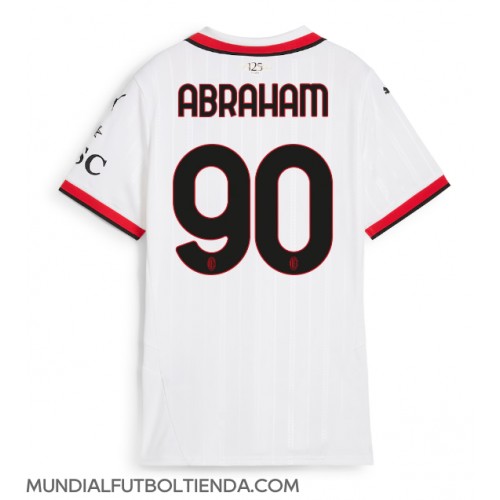 Camiseta AC Milan Tammy Abraham #90 Segunda Equipación Replica 2024-25 para mujer mangas cortas